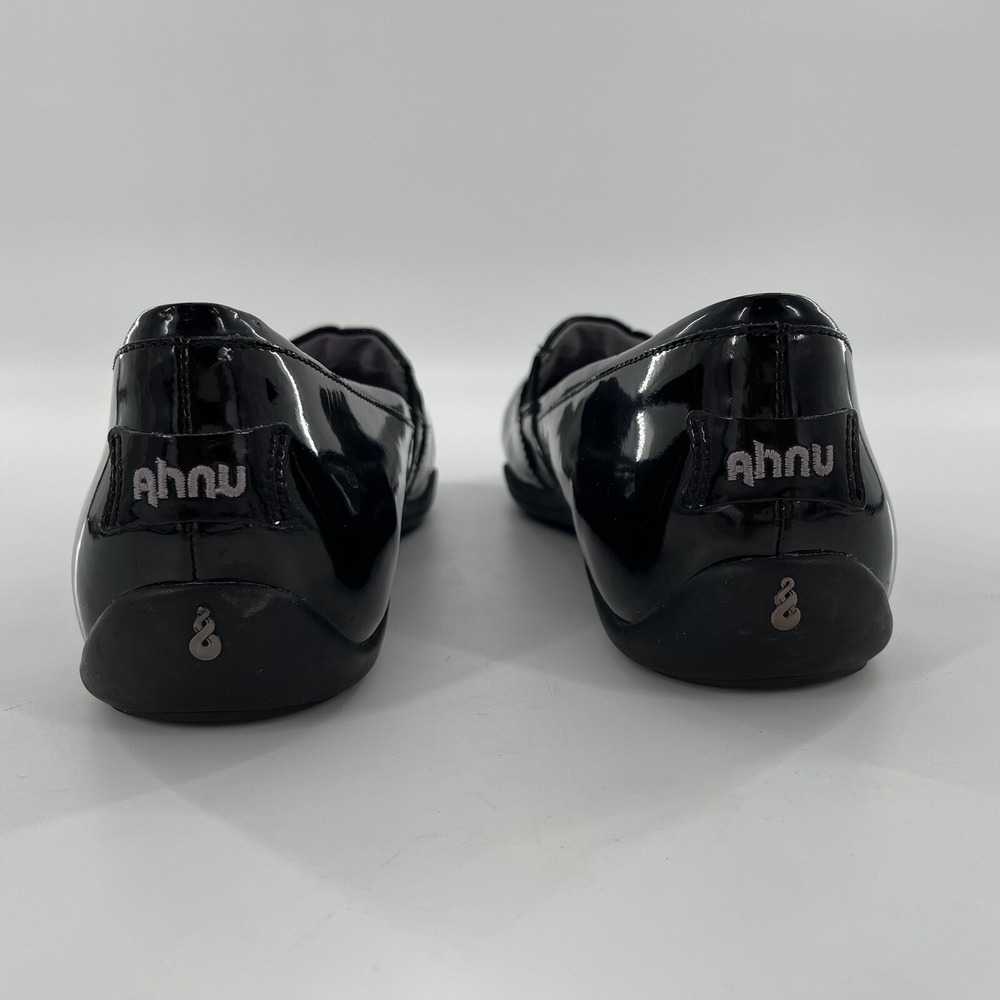 Ahnu Loafers Womens US 11 EU 42 Black Patent Leather Flat Comfort Slip On - Picture 8 of 15